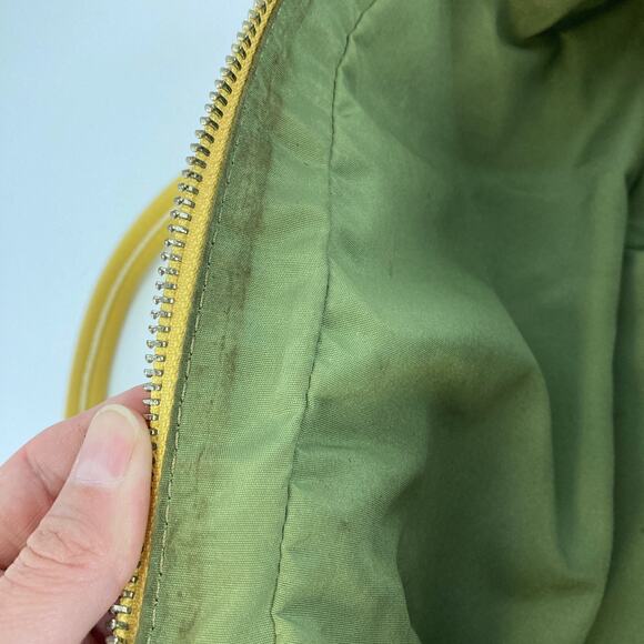 COLE HANN (MEDIUM) YELLOW PEBBLED LEATHER SHOULDER BAG ASIS - Picture 10 of 15